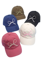 baseball hats with embroidered bows on the front 