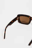 inside of tortoise shell thick rectangle frame sunglasses.