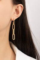 Oval Chain Link Drop Earrings