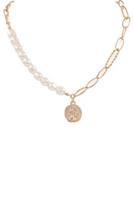 Gold, Pearls, & Coin Necklace