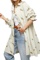 The Carolina Floral Button Down Midi Jacket Dress