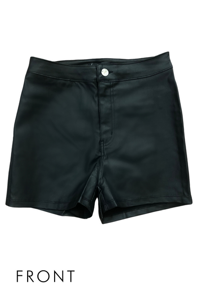 The Foster Faux Leather Shorts