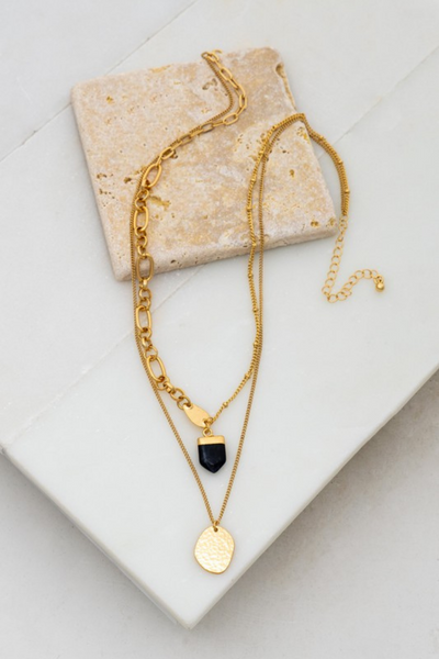 Two Row Chunky Chain Necklace
