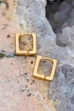 Hinged Mini Square Huggie Earrings