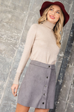 The Nellie Suede Skirt