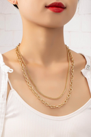 Toggle Two Row Chain Necklace