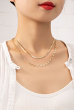 Two-Row Gold Chain Necklace Set