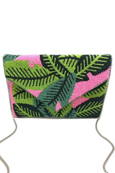 The Palm Vibes Beaded Bag
