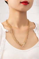 Toggle Two Row Chain Necklace
