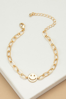 Smile Face Three Chain Bracelet Set