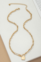 Double Lock Link Chain Necklace