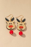 Reindeer Head Earrings