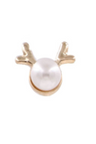 Reindeer Pearl Stud Earrings