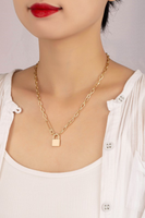 Double Lock Link Chain Necklace