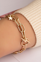 Star & Lightning Bolt Two Chain Bracelet Set