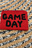 Hey It's Game Day Beaded Coin Purse
