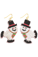 Jolly Skating Snowman Earrings