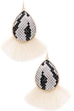 Snakeskin Fringe Earrings