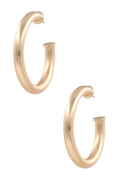 Matte GoldOpen Hoop Earrings